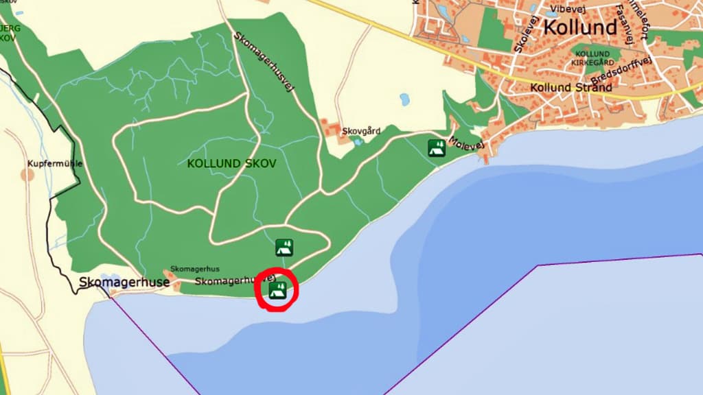Kollund Skov - Shelter site at the coast 