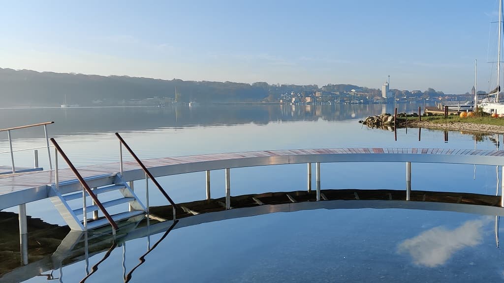 The circular bridge at Sildehagen, Hobro