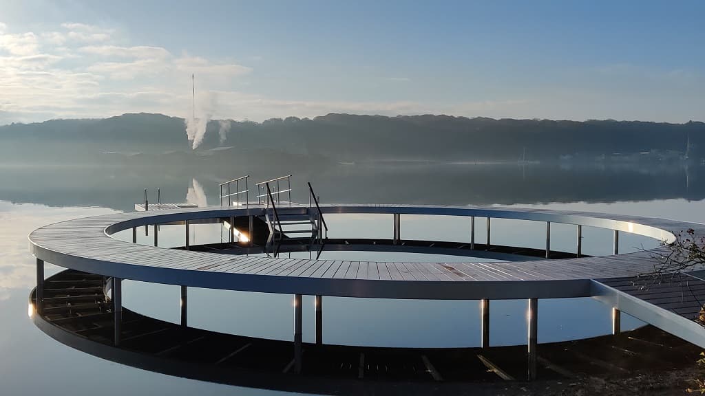 The circular bridge at Sildehagen, Hobro